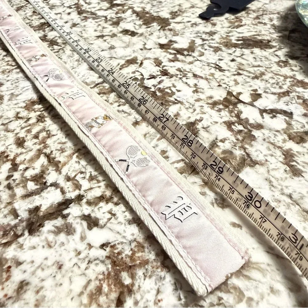Polo Ralph Lauren Pink Tennis Bear Canvas Belt – Kids Size S – NWT